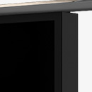 Sleek black Cosmos Outdoor TV, its design showcasing a blend of modern aesthetics and high-end technology.