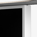 Sleek white Cosmos Outdoor TV, demonstrating a fusion of contemporary design and cutting-edge technology.